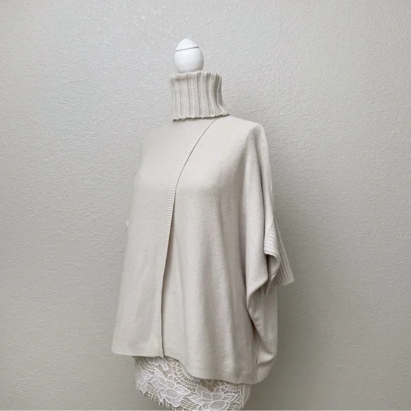 Diane Von Furstenberg Ahiga Turtleneck Poncho Sweater